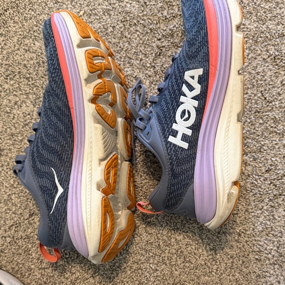 Hoka Gaviotta Navy and Coral Athletic Shoes size 7wide - Picture 3 of 3